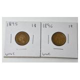 1895 and 1896 Indian Head Cents