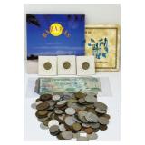 Lot of Foreign Coins and Currency