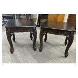 Dark Wood Side Tables