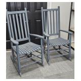 Pair of Wooden Porch Rockers