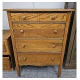 Four Drawer Vintage Oak Dresser