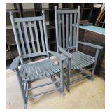 Pair of Wooden Porch Rockers