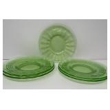 Five Uranium Glass Saucers