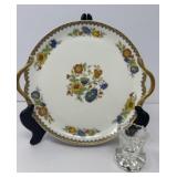 Limoges Plate and Crystal Toothpick Holder
