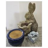 Concrete Garden Bunny Planter and More