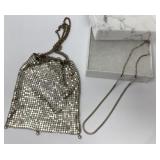 Vintage Beaded/ Mesh Purse + Sterling Necklace