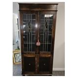 Bookcase with Stained Glass From Ireland