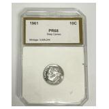 1961 PR68 Deep Cameo 90% Silver Dime