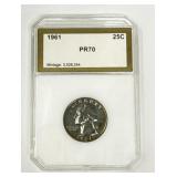 1961 90% Silver PR70 Quarter