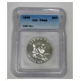 1955 90% Silver PR66 Camo low Franklin Half