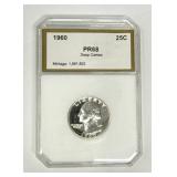1960 90% Silver PR68 Deep Cameo Quarter