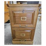 Wooden Two Drawer File Cabinet