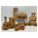 Wood Train, Tractor, Car