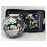 Asian Vase and Tray