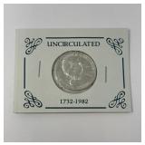 Uncirculated 90% Silver Washington Half Dollar