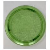 Jeanette Uranium Glass Cake Plate