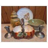 Pewter Candlesticks and Decorative Items