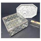 Cynthia Rowley Jewelry Box, Lipstick Holder, Tray