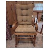 Oak Rocking Chair with Cushions