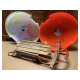 Vintage Sears Sled, Two Disc Sleds