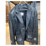 Black Leather Fringed Menï¿½s Jacket
