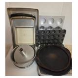 Assortment of Bakeware Pans and Racks