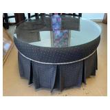 Ottoman with Glass Topper