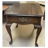 Queen Anne Style Side Table with Drawer