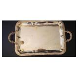 Silver Plate Goding Embossed Tray