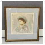 Edna Hibel, 'Grace', Signed, Numbered Print