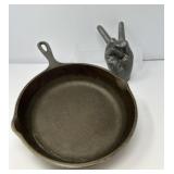 Cast Iron Pan and Cast Iron Peace Sign