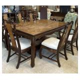 Asian Inspired Dining Room Table and Chairs