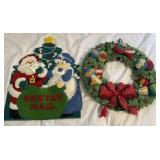 Handcrafted Felt Christmas Wreath and  Card Holder