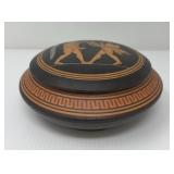 Handmade Pottery Bowl with Greco-Roman Design