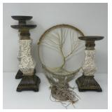 Resin Candleholders, Tree of Life Wall Hanging