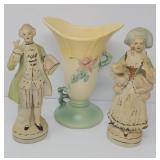 Colonial Figurines and Hull Vase