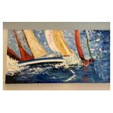 Nautical Theme Original Art on Canvas