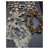 Tote of Beaded Christmas Decorations