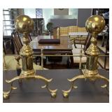 Brass Andirons Fireplace Utensils