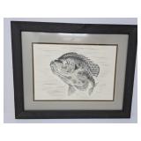MAC RAE Framed Fish Charcoal