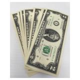 Twenty-Five $2 Bills, Sequential, Uncirculated