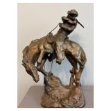 Plaster American Cowboy Sculpture