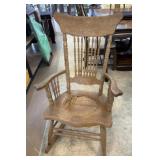 Oak Pressed Back Rocker