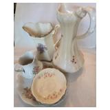 Assortment of Vintage Porcelain Pitchers and More