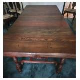 Antique Dining Table Turned Leg Base