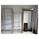 Metal and Glass Shelving Units