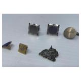 14K and 10K Tiny Pins, Sterling Cuff Links, Charm