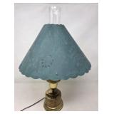 Brass Finish Base Hurricane Electric Lamp