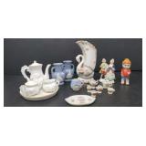 Miniature Figures, Vases, Tea Sets