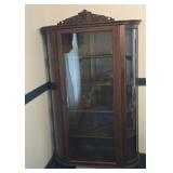 Vintage Victorian Glass Front China Cabinet